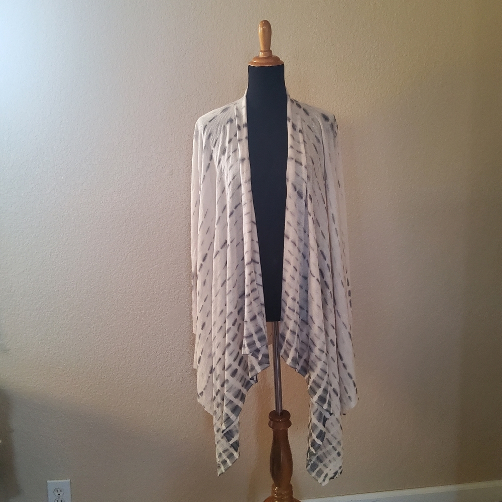 Eileen Fisher Alpaca Silk Drape Tie Die Cardigan Size L - Picture 4 of 14